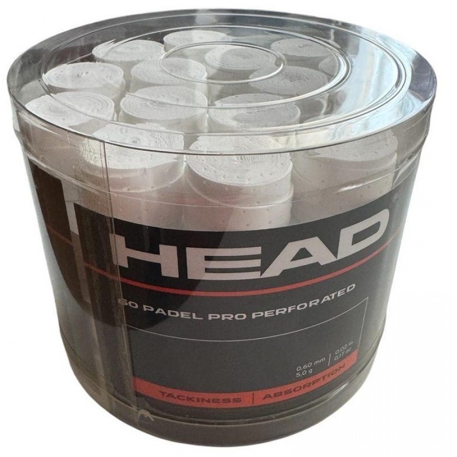 Head Padel Pro Perforated White Drum 60 Overgrip