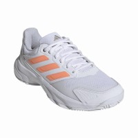 Adidas CourtJam Control 3 Scarpe da donna bianche arancioni