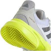 Adidas CourtJam Control 3 Bianco Argento Lucido Limone Sneakers Donna  Offerta + Economico
