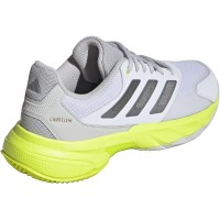 Adidas CourtJam Control 3 Bianco Argento Lucido Limone Sneakers Donna  Offerta + Economico