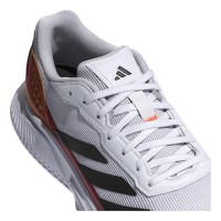 Sneakers Adidas Courtquick Padel in rame bianco rosso
