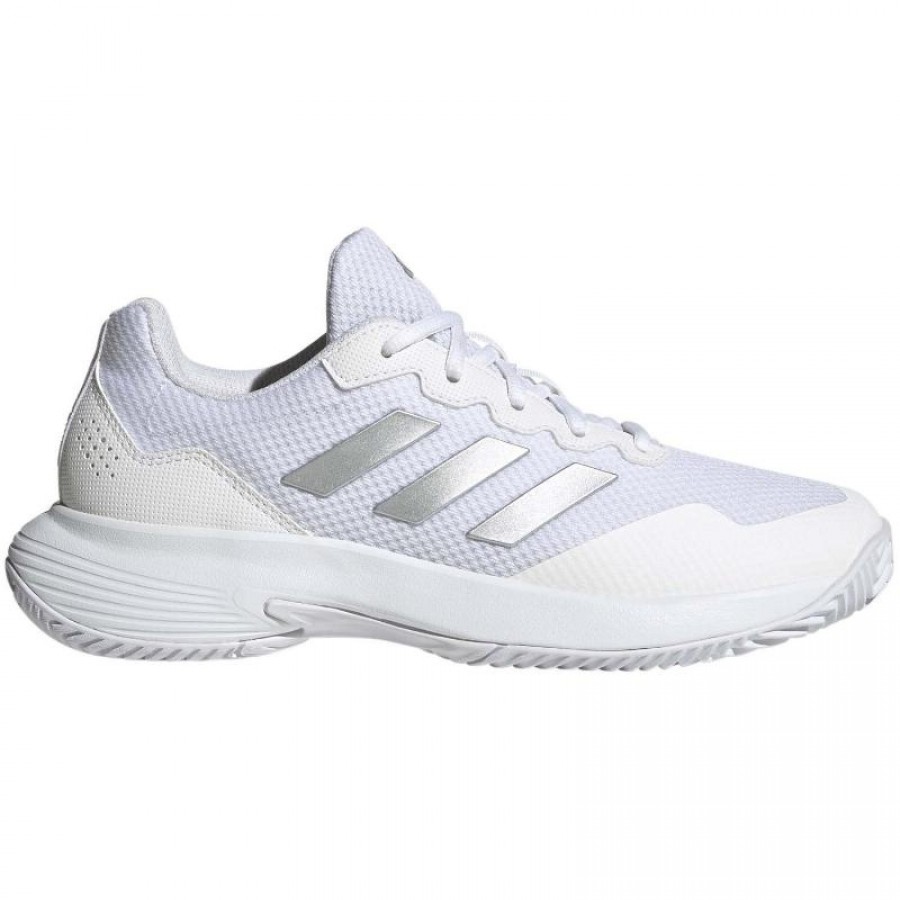 Adidas GameCourt 2 Sneakers donna in metallo argento bianco  Offerta + Economico