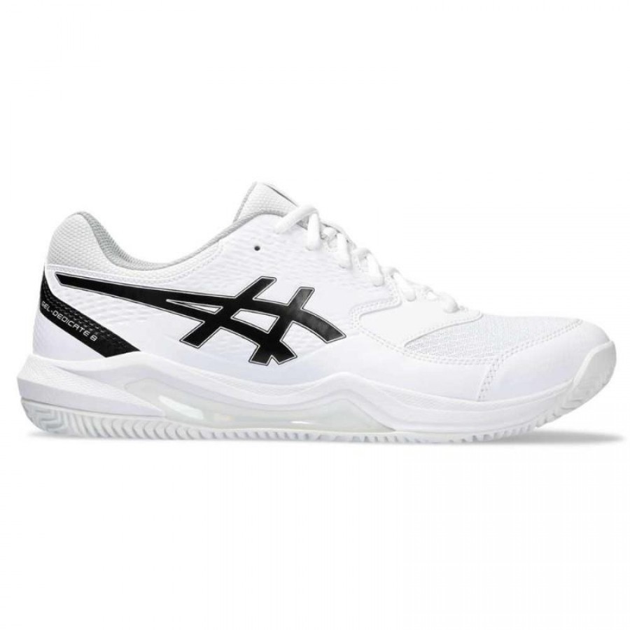 Scarpe Asics Gel Dedicate 8 Bianca Nero - TERRA BATTUTA  Offerta + Economico