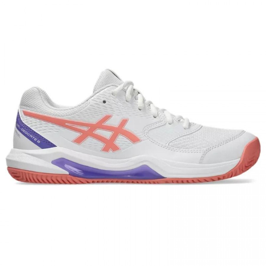 Asics Gel Dedicate 8 Padel White Pink Sneakers da donna