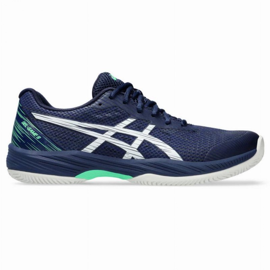 Asics Gel Game 9 Clay Blu Bianco Scarpe da Ginnastica  Offerta + Economico