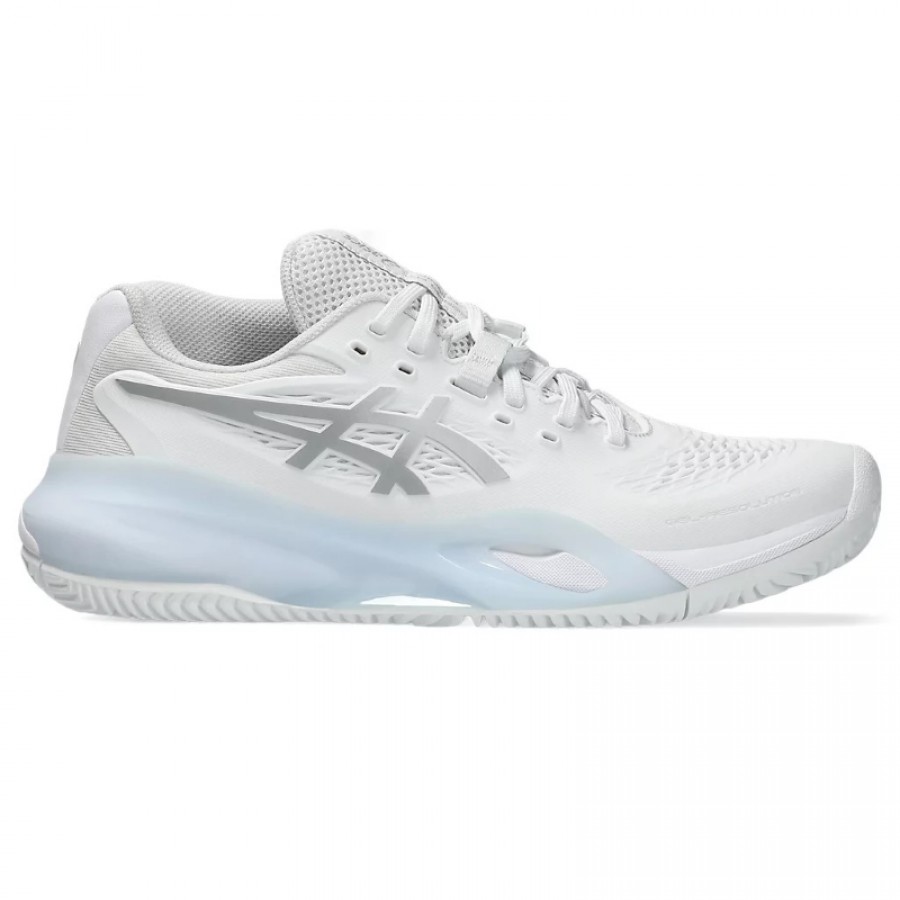 Sneakers Asics Gel Resolution X Clay Bianco Argento Donna  Offerta + Economico