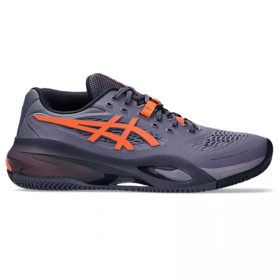 Sneakers Asics Gel Resolution X Clay Grigio Viola Arancione  Offerta + Economico
