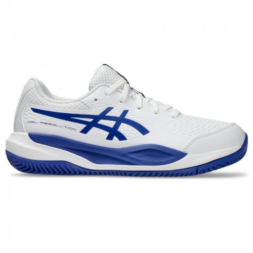 Asics Gel Resolution X Clay GS Bianco Blu Cobalto Junior Sneakers