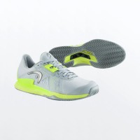 Zapatillas Head Sprint Pro 3,5 Clay Gris Amarillo