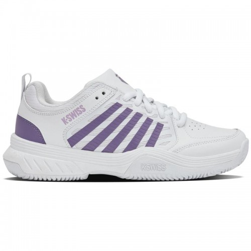 Zapatillas Kswiss Court Express 2 Clay Blanco Lavanda Mujer