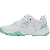 Zapatillas Kswiss Court Express 2 Clay Blanco Menta Mujer