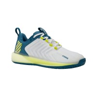 Sneakers Kswiss Ultrashot 3 Bianco Blu Giallo Fluor  Offerta + Economico