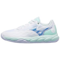 Mizuno Wave Enforce Court Clay Bianco Blu Sneakers Donna  Offerta + Economico