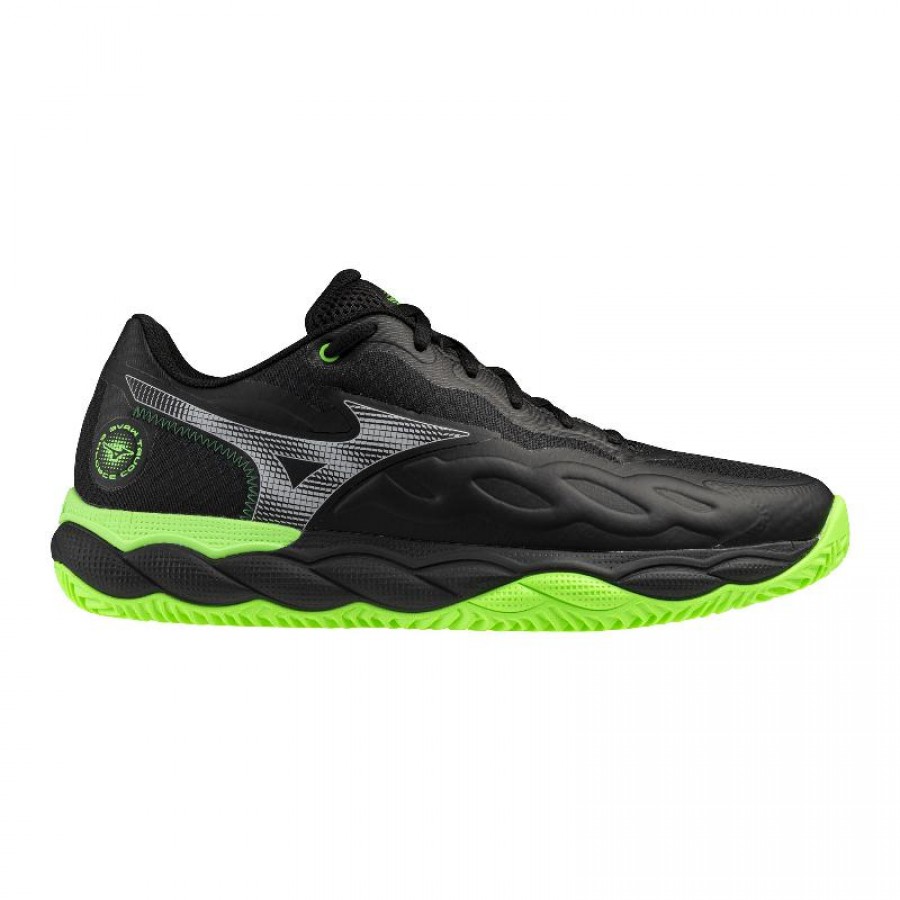 Mizuno Wave Enforce Court Padel Black Green Sneakers