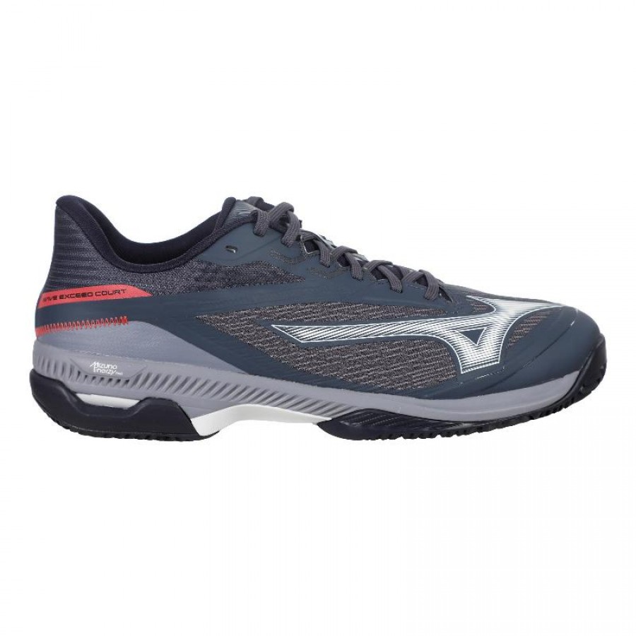 Sneakers Mizuno Wave Exceed Court Grigio Grigio Bianca Argilla