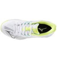 Sneakers Mizuno Wave Exceed Light 2 Clay Bianco Nero Lime Donna