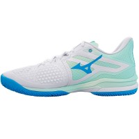 Sneakers Mizuno Wave Exceed Tour 6 Bianco Blu Donna - TERRA BATTUTA  Offerta + Economico
